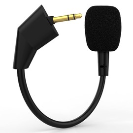 Replacement Cloud 2 Mic Boom for 1st Version Kingston HyperX Cloud Core Cloud Pro CloudX Wire Gaming Headsets, 3.5mm Detachable Slanted End Microphone (Slanted End Mic)