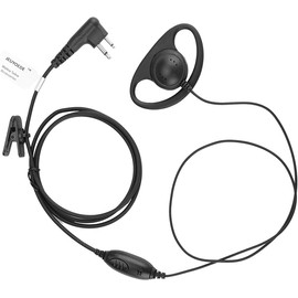 JEUYOEDE CLS1110 D Shape Earpiece Surveillance Headset with Mic Compatible with Motorola Two Way Radio RMM2050 XU2600 CLS1410 CP200 GP300 PR400(2 Packs)