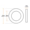 sourcingmap Rubber Flat Washers 17mm OD 10mm ID 2mm Thickness