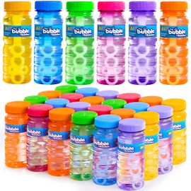 JOYIN 36 Pcs Bubble Bottles with Wand Assortment for Kids, 4oz Blow Bubbles Solution Novelty Summer Toy - Activity Party Favor Assorted Colors Set, Party Favors, Birthday