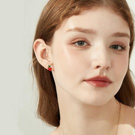 Strawberry Stud Earrings 925 Sterling Silver Strawberry Jewelry Gifts for Women