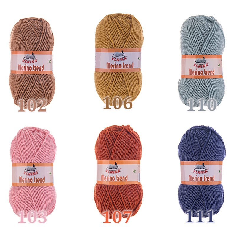 Merino Trend Knitting Yarn 49% Merino Wool Winter Yarn Hand