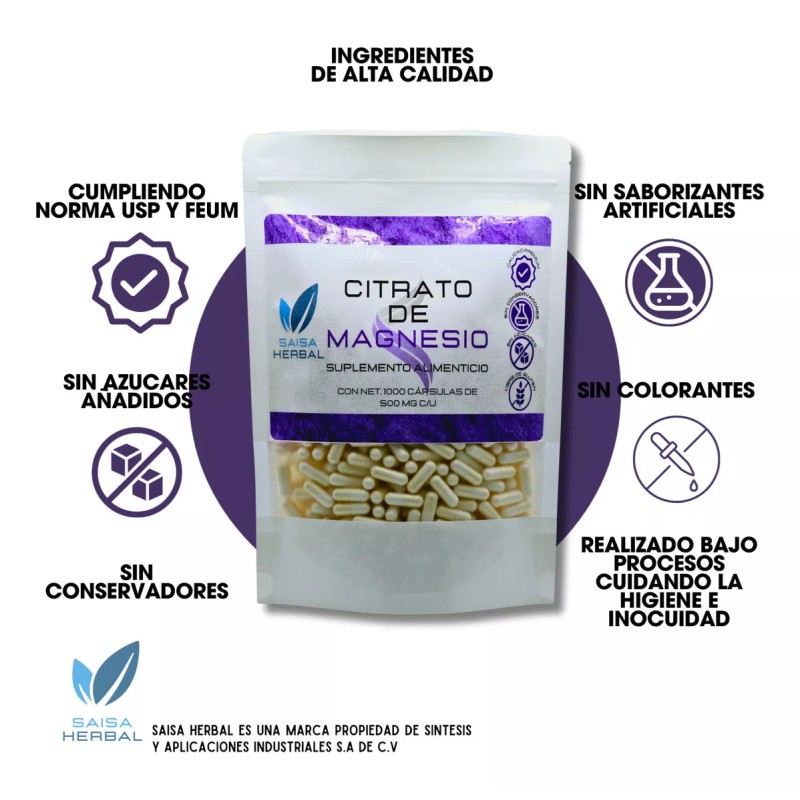 Saisa Herbal Citrato De Magnesio Y Citrato De Potasio 1000