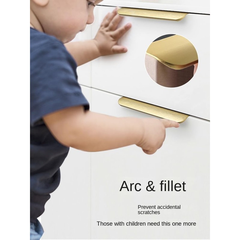 Shozafia 4 Pack Finger Pulls for Cabinets Finger Handles Drawer