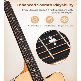 Vangoa Electric Acoustic Guitar Kit for Beginners Adults 41 inch Full Size Cutaway Electric Acoustic Guitar Bundle Set with Built-in Pickups Bag Tuner Strap Capo Picks Cable, Glossy Red