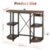 METYERRY Bakers Rack with Power Outlet and LED Light, Microwave