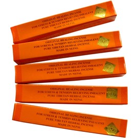 Natural Flow Nepalese Original Healing Herbal Incense Joss Sticks 31 Herbs - 3 to 10 Packs (5)