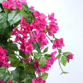 HUAESIN 5FT / 59inch Bougainvillea Artificial Tree Tall Potted Fake Bougainvillea Silk Spring Trees Big Fake Floor Plant for Indoor Outdoor Front Porch Office Wedding Home Decor