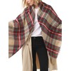Women's Fall Winter Scarf Classic Tassel Plaid Scarf Warm Soft