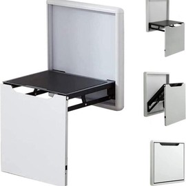 욕실 의자 접이식 액세서리 공간 절약 디자이너 벽걸이 형 Taburete Plegable 트렌디 가구 [02 Gold] Foldable Bathroom Chair Space-Saving Designer Wall-Mounted Taburete Plegable Trendy Furniture [02 Gold]