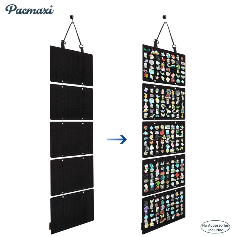 Hanging Enamel Lapel Pin Display Panels Organizer With 5 Loose-leaf