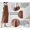 Cotton Long Square Cross Back Aprons Solid Color Cook Kitchen