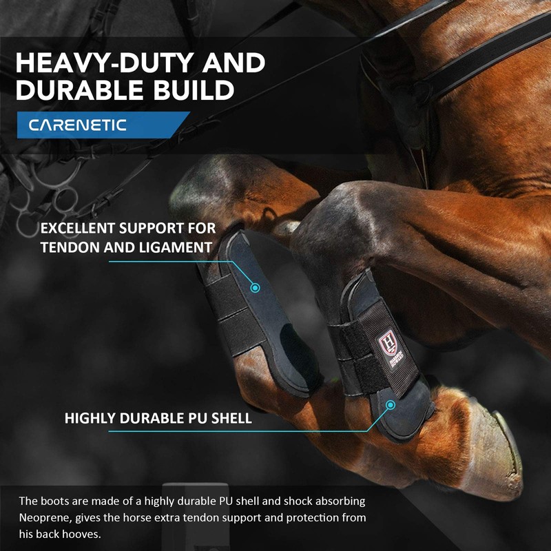 Harrison Howard Horse Tendon Boots Open Front/Fetlock Boot for Horse