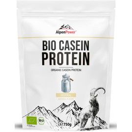 Alpenpower AlpenPower BIO MICELLAR CASEIN-Protein 750 g - 100% reines Casein-Proteinpulver ohne Zusatzstoffe - Hochwertiges Eiwei? Casein-Pulver aus bester Bio-Alpenmilch