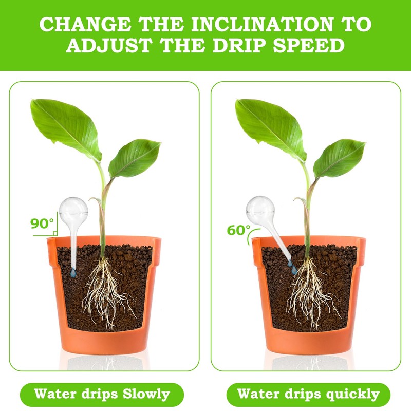 Nowaca Plant Watering Globes, 12PCS Self Watering Globes, Plastic Plant