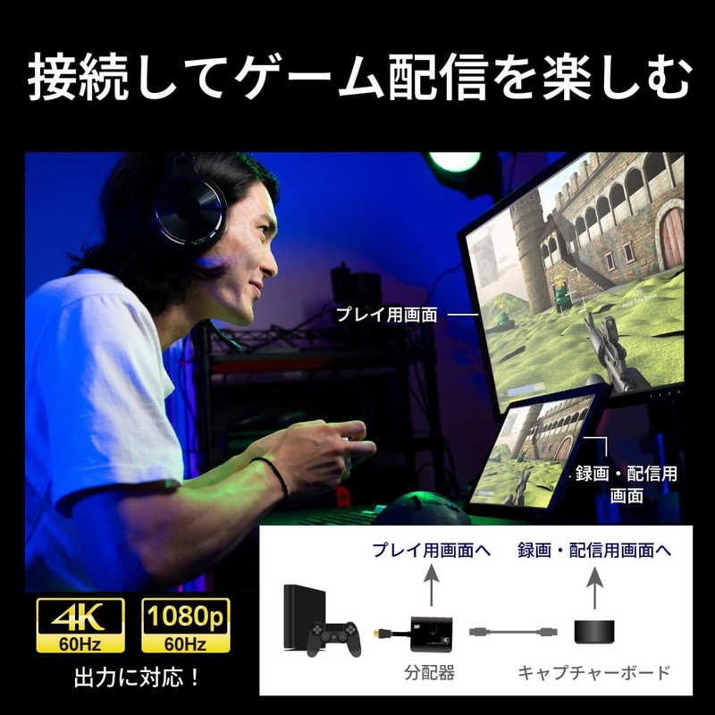 Ratok System 4K 60Hz 1 In 2 Out HDMI Splitter