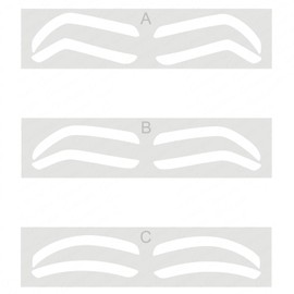 Disposable Eyebrow Tint Tape Microblading Eyebrow Auxiliary Stencil Sticker for Airbrush Machine Brow Guide Tool (12 Pairs Mixed Type)