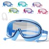 Kids Swim Goggles HD Children's Large Frame Waterproof and Anti-fog