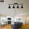Black 4 Light Plug in Ceiling Light Fixture,Modern Plug in