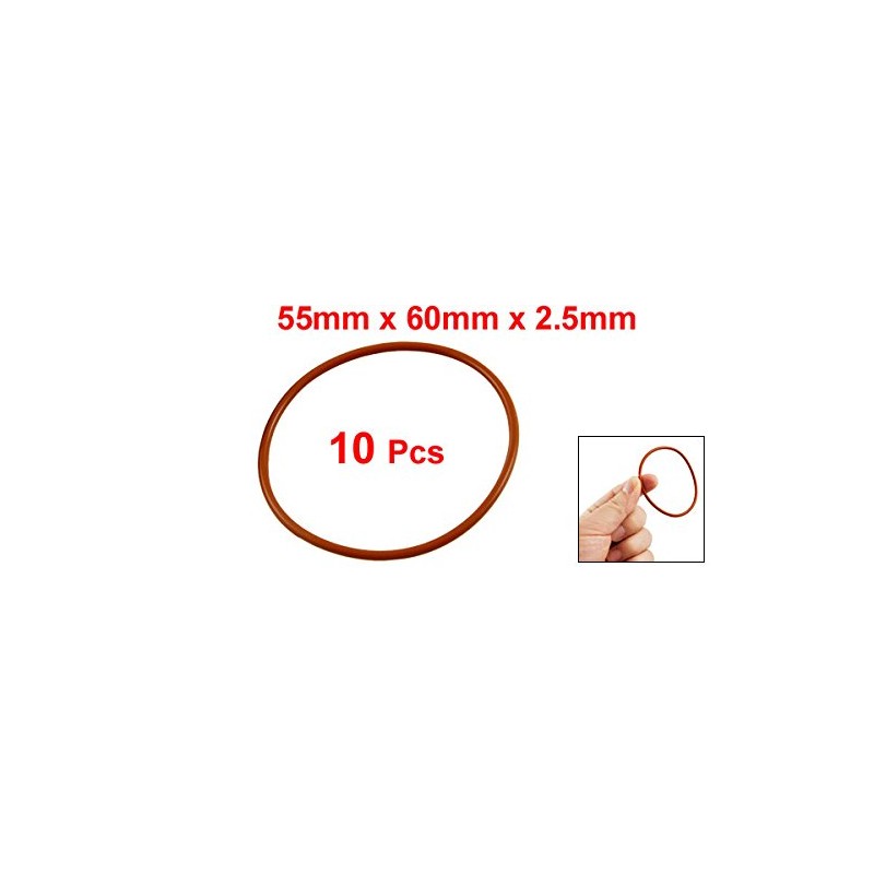 uxcell 10 Pcs Industrial Silicone O Ring Seal 55mm x