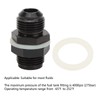 Fuel Cell Bulkhead Fitting with PTFE Washer Black Anodized 6061‑T6