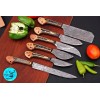 Damascus CUSTOM MADE HAND FORGED DAMASCUS STEEL BLADE CHEF SET