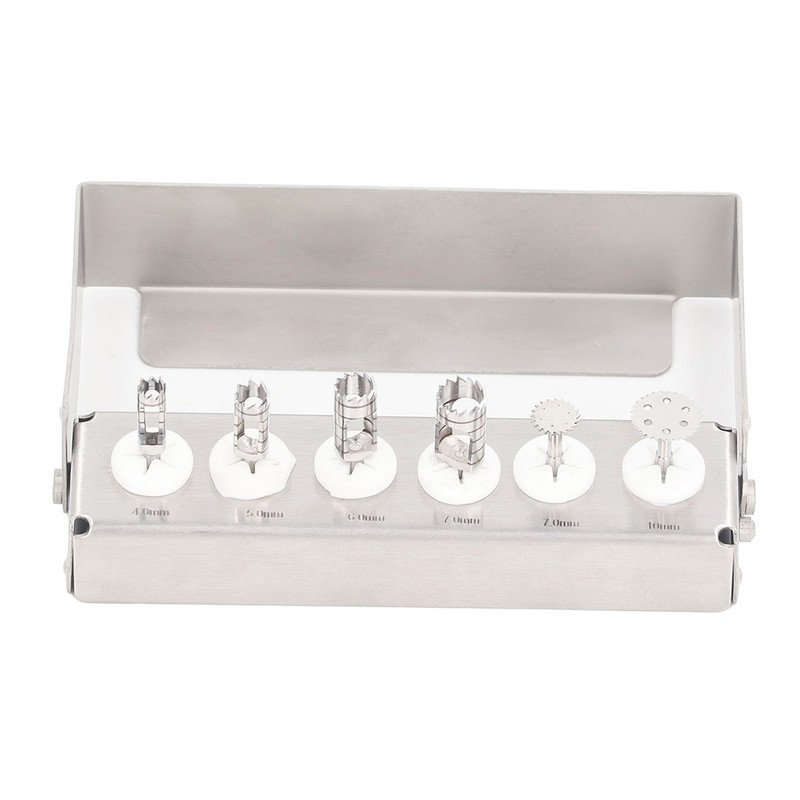 6pcs Dental Trephine Kit 4 To 10mm Surgery Tools Bur