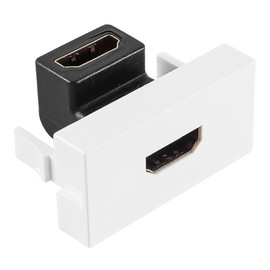 Gorise HDMI Angled Module White Adapter Faceplate 90 Degree Right Angle HDMI Panel