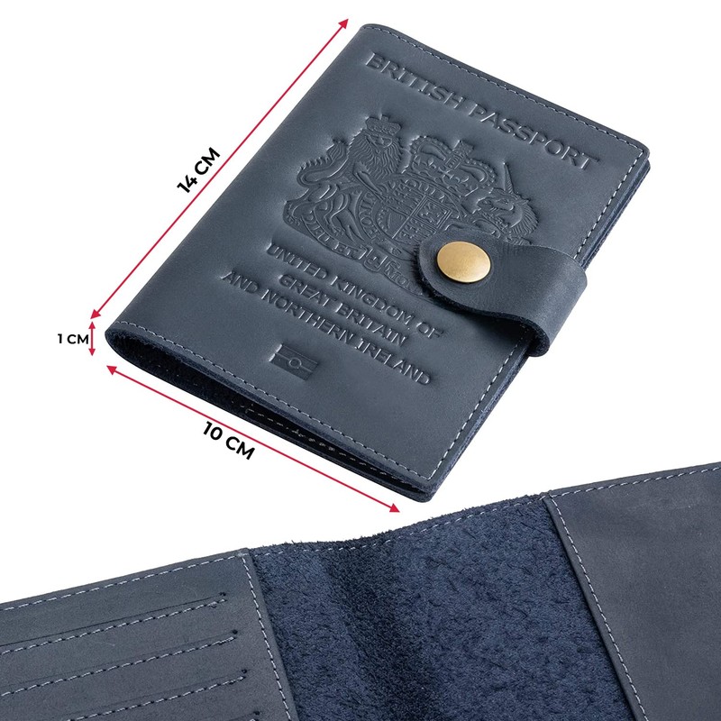 Moirento UK Leather Passport Cover, RFID Blocking Travel Document Wallet