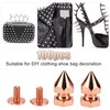 100 Sets Spiked Cone Spike Stud Rose Gold High Hardness