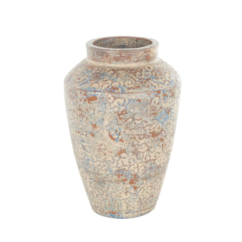 Deco 79 Ceramic Scroll Decorative Vase Antique Style Centerpiece Vase