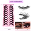 Professional 10pairs Faux 3D Mink Eyelashes Thick Long Multilayer Fluffy