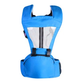 Baby Carrier with Waist Stool Dual Use Good Fixation Colored Multifunctional Baby Carrier for Travelling Outdoor Home Lake Blue