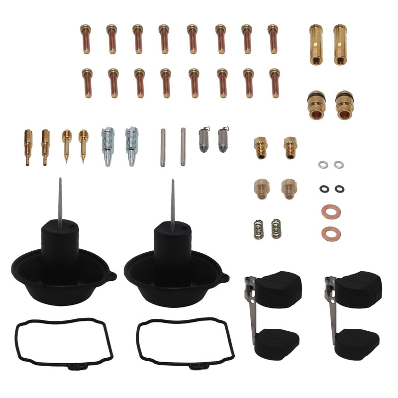2 Set Carburetor Gaskets Jets Repair Kit Rebuild Float for