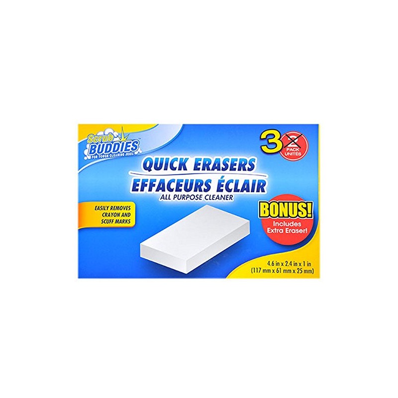 Quick Erasers All Purpose Magic Cleaning Sponges 3 pack -