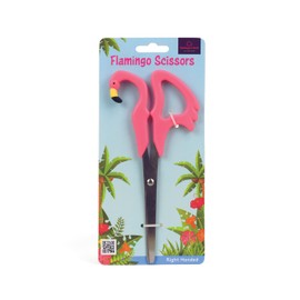 Flamingo Scissors - Pink Plastic Handled Animal Scissors with 4-Inch/10 cm Steel Blades - Right-Handed - Stationery and Office Supplies