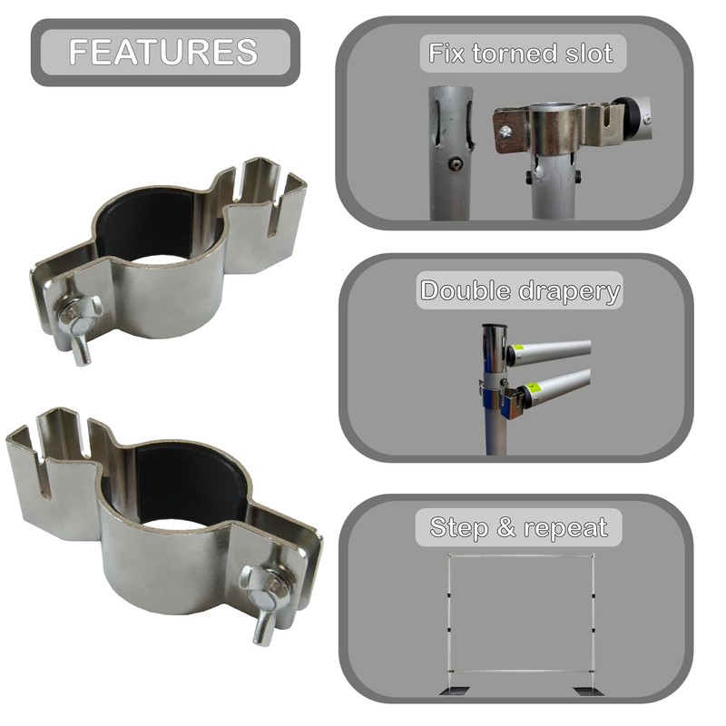 Crowd Control Center Pipe and Drape Backdrop Photobooth Wedding Party
