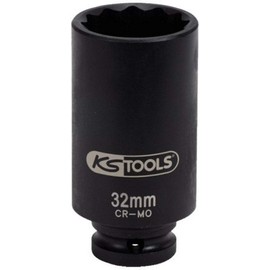 KS Tools 150.1706 Special drive shaft impact socket, 1/2", 32mm