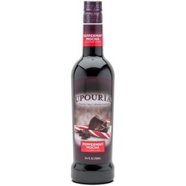 Upouria Peppermint Mocha Coffee Syrup Flavoring, 100% Vegan, Gluten-Free, Kosher, 750 mL Bottle - Pump Sold Separately