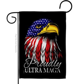 Trump Flag Engle Ultra MAGA Garden Flag Americana Political President Democrat Republican Tea Party United State American Election House Banner Small Yard Gift Double-Sided, Made in USA