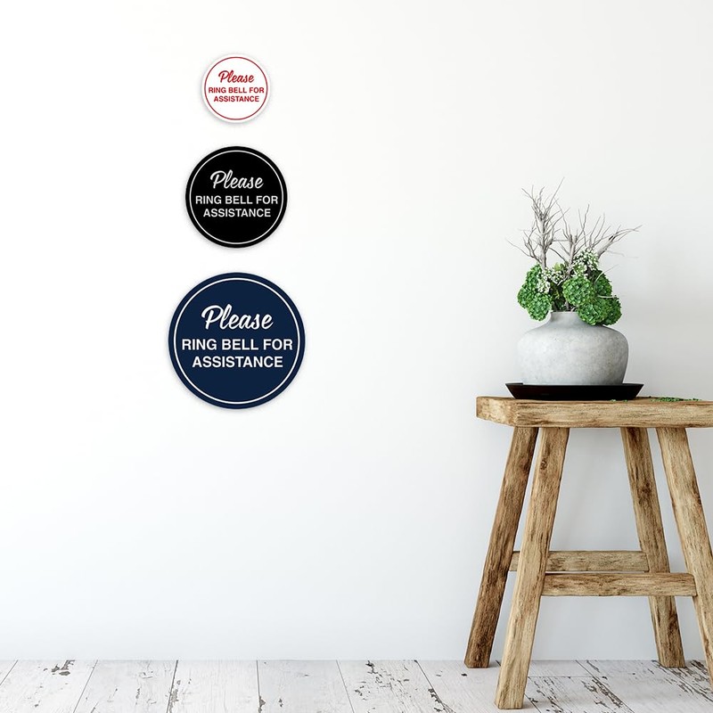 Signs ByLITA Circle Please Ring Bell for Assistance Sign (Lt