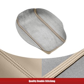 Center Console Armrest Cover Replacement for Toyota Highlander 2008 2009 2010 2011 2012 2013, Customized Arm Rest Lid Skin Upholstery, Vinyl Leather, Tan (Leather Part Only)