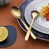 Gold Teaspoons, 6 Piece Silverware, Stainless Steel Small Spoons for