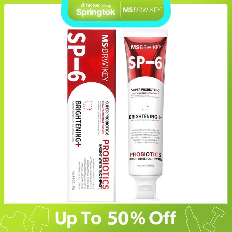 MS-DRWIKEY Super Probiotic Toothpaste Spring Mint Burst – Strengthens Enamel,