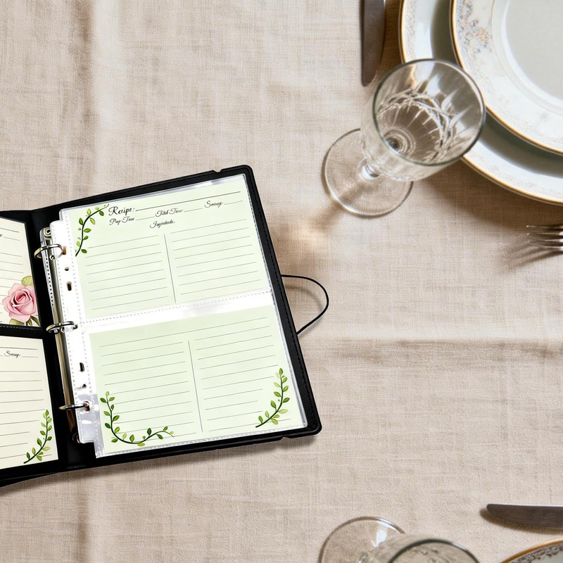 BYSLBTY 30 Pack 4x6 Recipe Card Protectors for 6 or