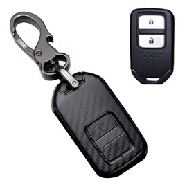 LETINGFAR Key Case for Honda, Smart Key Case, Key Cover, ABS Plastic, 2 Buttons, Designed for Honda A, Key Holder, Compatible with Honda Vezel, Fit, Jade, S660, Shuttle, CR-Z, Civic TypeR, etc, Black