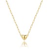 CTEEGN 14K Gold Heart Necklaces for Women, Dainty Paperclip Magnetic