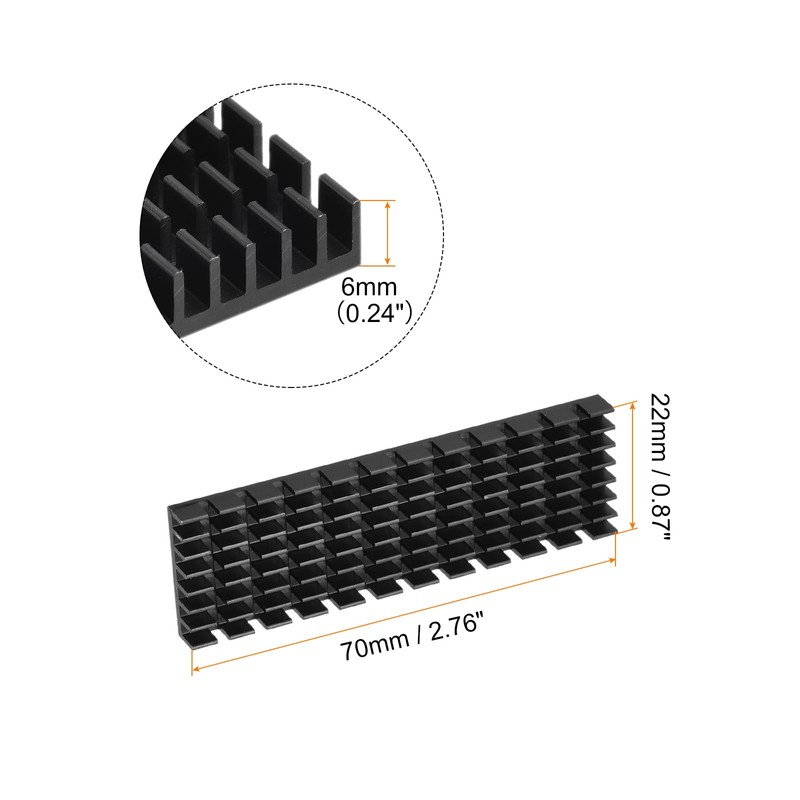 sourcing map M.2 2280 nvme SSD Heatsink Cooler with Thermal