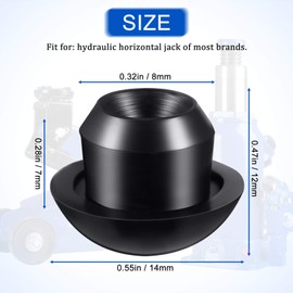 25 Pack 8mm Bottle/Floor Jack Oil Filler Plug Bung, Horizontal Jack Plugs Rubber Reservoir Oil Filler Plug, Horizontal Hydraulic Top Pressure Rod