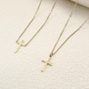 Degolso 14K Gold Plated Cross Necklace for Women – Gold